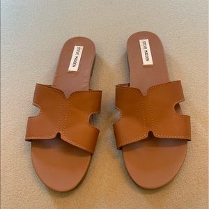 Steve Madden Dariella Leather Sandal Brown Size 11